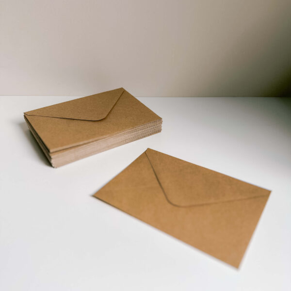 Envelop kraft of blauw (postkaart-formaat C6) - Afbeelding 3