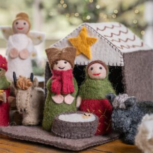 vilten-kerststal-rood-groen-sjaal-verhaal