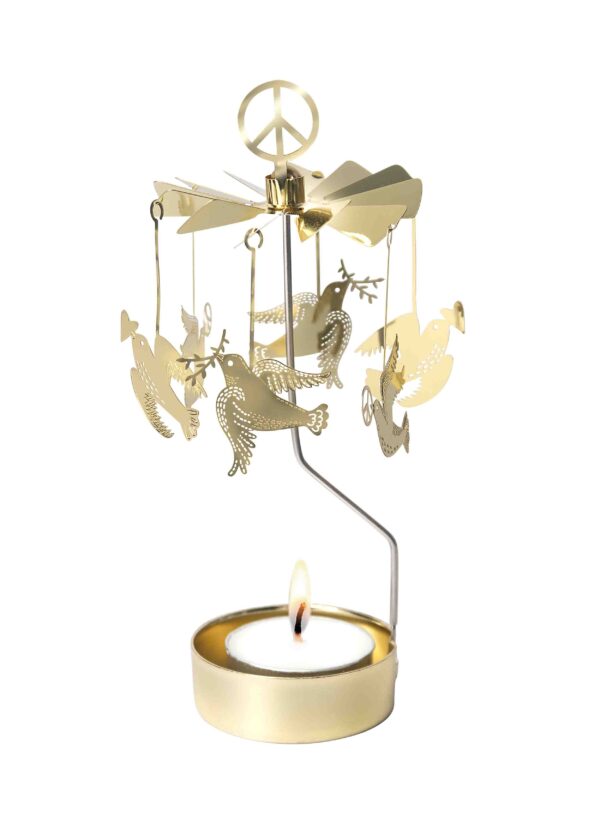 Waxinelichthouder draaiend – Peace on Earth – Pluto Design - Afbeelding 4