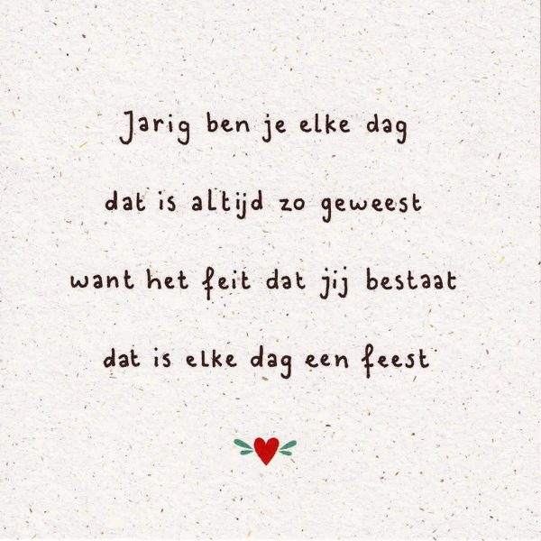 Kaart – Jarig ben je elke dag – Happy Little Moment - Afbeelding 2
