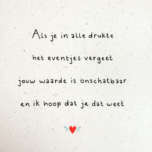 Kaart – Jouw waarde is onschatbaar – Happy Little Moment - Afbeelding 2