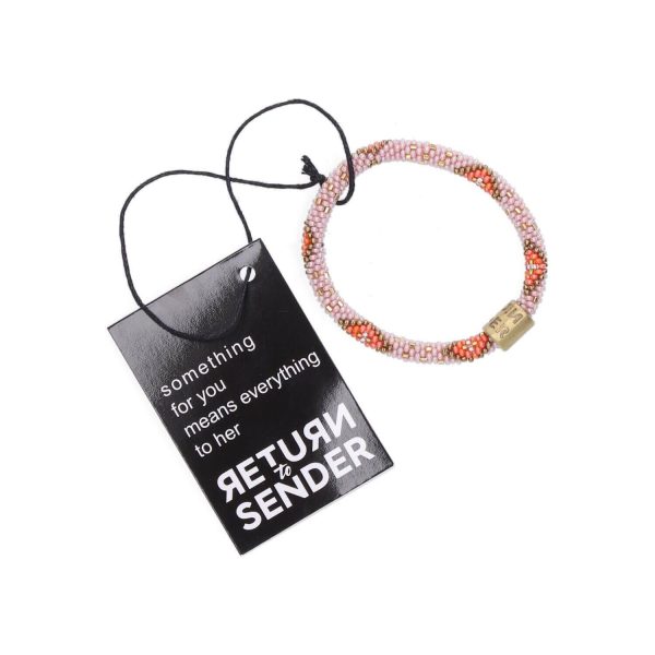 Armband Lichtroze / oranje – Roll-on kralenarmband van Return to Sender - Afbeelding 4
