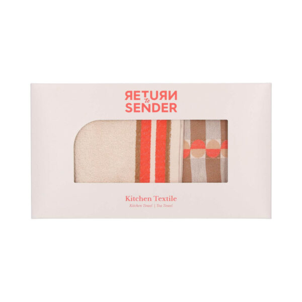 Thee- en keukendoek giftset - Ana Bleached Sand & Coral - Return to Sender - Afbeelding 5