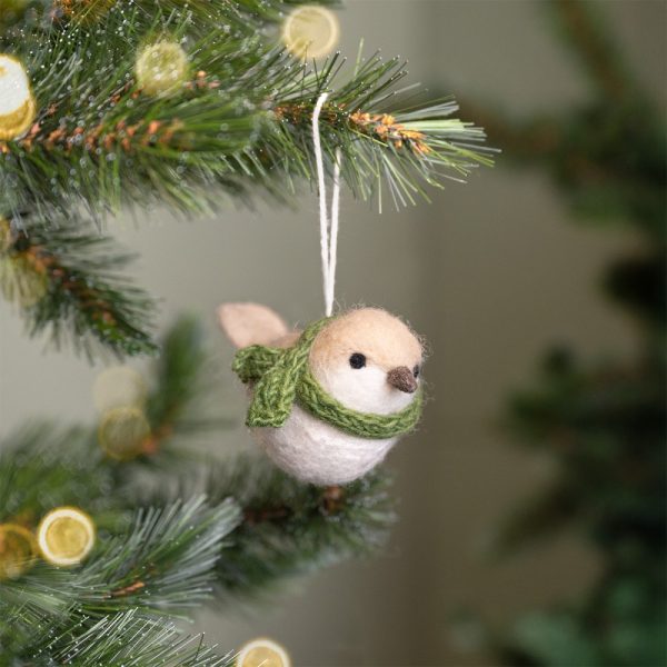 hanger-vogeltje-creme-sjaal-verhaal-vilt-kersthanger