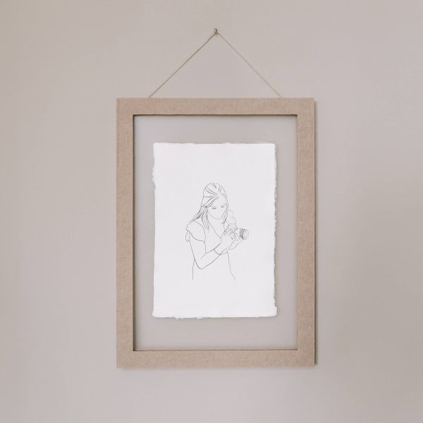 lijntekening-fotograaf-gepersonaliseerd-cadeau